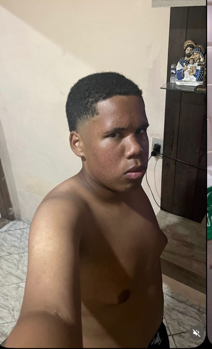Aluno sem camisa antes do acompanhamento